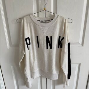 Victoria’s Secret PINK White Open Shoulder Top